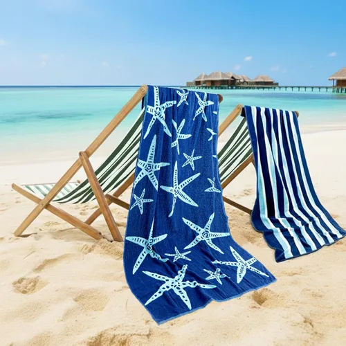 Vista 12 de CASA COPENHAGEN Exotic - Juego de 6 toallas de diseño de 100% algodón egipcio, color azul aguamarina, 550 GSM, 2 toallas de baño, 2 toallas de baño