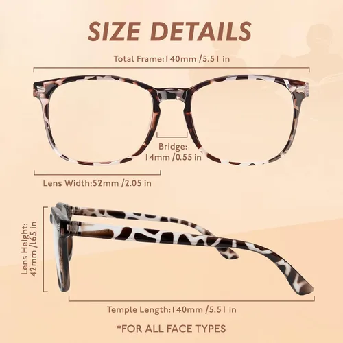 Vista 5 de CHEERS DEVICES Reading Glasses for Women Men, Eyeglasses, Blue Light Readers for Men Women