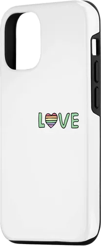 Vista 2 de Funda para iPhone 13 Pro LGBTQ Community Lesbiana Gay Bi Trans Love Rainbow Heart Cult