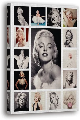 Vista 11 de SpiritualHands Marilyn Monroe - Lienzo decorativo para pared y póster – Decoración femenina moderna de maquillaje femenino, impresión de moda