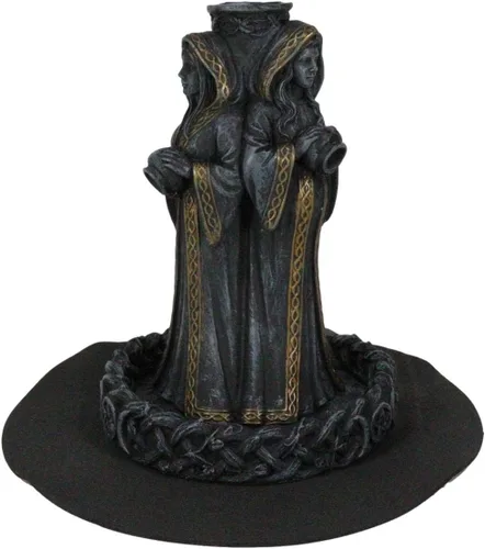 Vista 2 de Ebros Gift Wicca Triple Diosa Doncella Esperando Madre y Crone Pagana Decoración Cono de Incienso Escultura Ciclo Feminista de Luna Sagrada Ciclos
