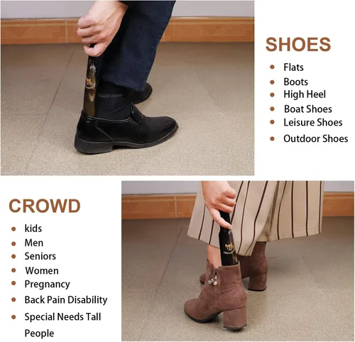Vista 6 de Tibetanhorn Bocina para zapatos, cuerno de yak tibetano natural hecho a mano para hombres, mujeres, niños, botas y todos los zapatos (paquete de 2)