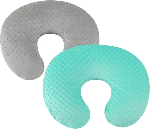 Vista 14 de Set de fundas para almohada de lactancia Dot 2 piezas, fundas ultra suaves compatibles con almohada Boppy, almohada estándar para bebé niño niña