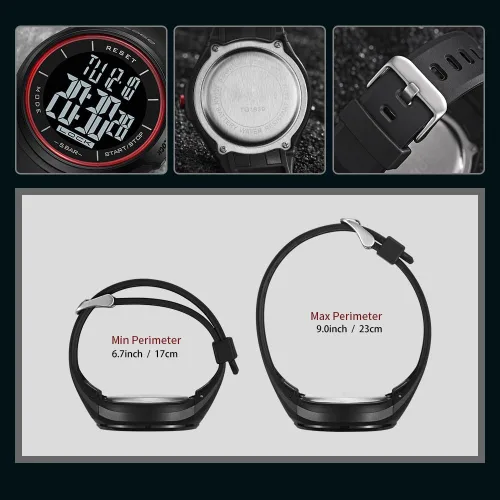 Vista 7 de TACTIME Reloj digital - Pantalla táctil, pantalla de números grandes, reloj deportivo al aire libre