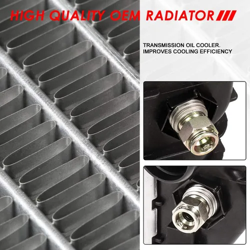 Vista 4 de Auto Dynasty Radiador compatible con 00-05 Buick Lesabre Pontiac Bonneville 3.8L V6 AT, DPI 2347 Radiador de enfriamiento de 1 fila estilo fábrica
