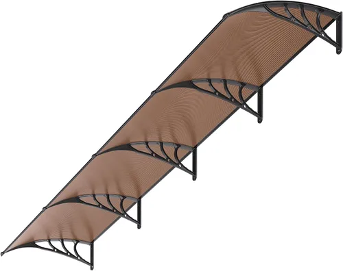 Vista 9 de VivoHome Toldo de policarbonato transparente para puerta o ventana con soporte negro, 40 pulgadas x 40 pulgadas