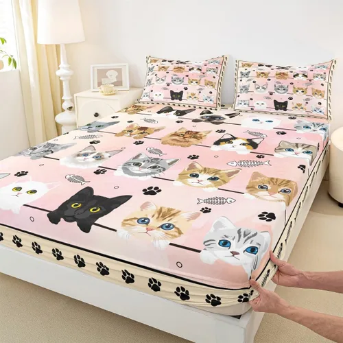 Vista 9 de Sábana bajera rústica de tamaño individual, juego de ropa de cama de madera vieja casa de campo para niños, niñas, niños y adultos, decoración