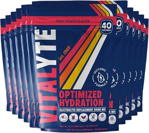 Vista 35 de Polvo para preparar bebida natural de electrolitos, libre de gluten, contenedor con 80 porciones, marca Vitalyte, cítrico (Cool Citrus)