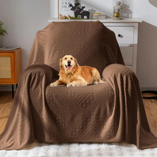 Vista 23 de Funda impermeable para silla reclinable, lavable de terciopelo de doble cara y patrón reversible, para sofá, cama, automóvil y sofá, protección