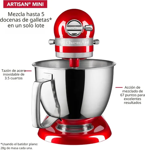 Vista 4 de KitchenAid Paquete de mini batidora de pie artesanal con rodillo de pasta y cortador