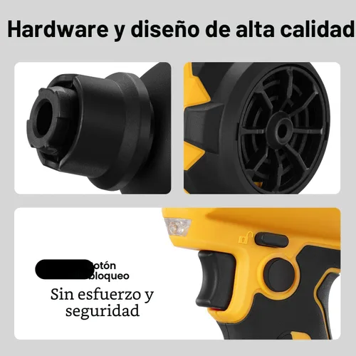 Vista 9 de Plumero de aire comprimido inalámbrico compatible con batería DeWalt de 20 V MAX (solo herramienta), soplador portátil 4 en 1, desinflador de vacío