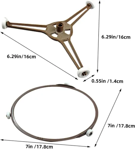Vista 2 de PRETYZOOM 4 sets Accesorios de microondas Soporte de microondas Soporte de microondas Anillo de rodillo Soporte de microondas Bandeja de microondas