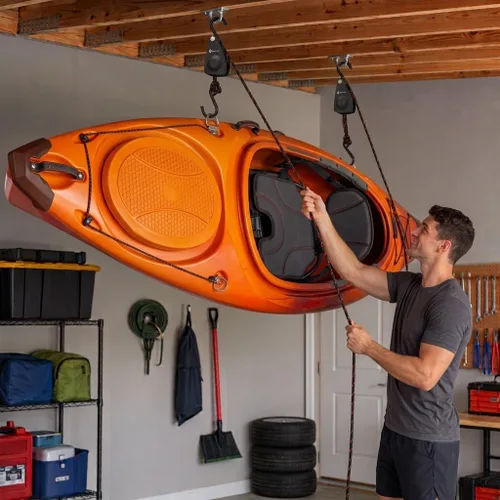 Vista 9 de Correas de amarre de cuerda ajustables, ganchos de trinquete, correas de amarre de kayak para canoa, barco, camión, SUV, techo, lona, campamento