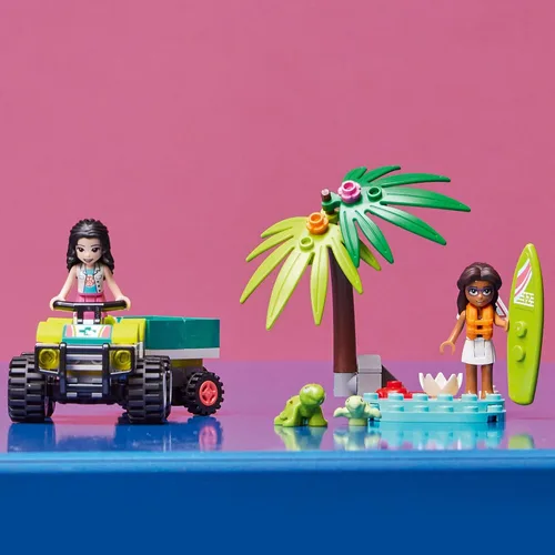 Vista 4 de LEGO Friends Turtle Protection Vehicle 41697 - Juego de juguetes de construcción para niños, niñas y niños a partir de 6 años (90 piezas)