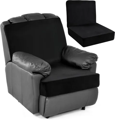 Vista 14 de HOMBYS Cojines de espuma para sillas reclinables para ancianos, almohadillas de silla de 4 pulgadas de grosor con soporte de respaldo para silla