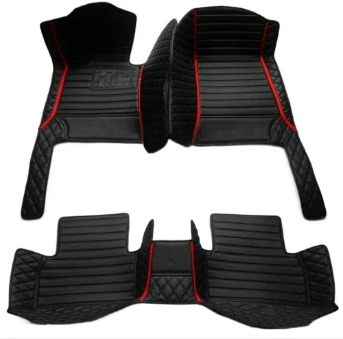 Vista 10 de Tapetes de automóvil personalizados para el 99% de modelos de vehículos, cuero, tapicería completa, color beige, rojo, rosa, azul, púrpura