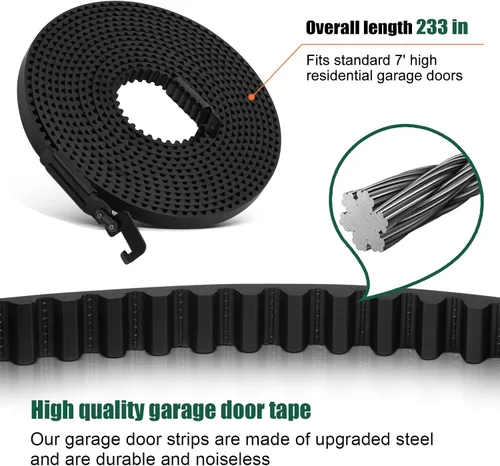 Vista 6 de 41A3589-3 - Cinturón de apertura de puerta de garaje para puerta de garaje de 7 pies compatible con Lift-Master, Chamberlain, Craftsman, abridor