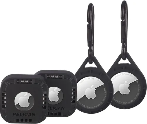 Vista 14 de Pelican Protector - Paquete de 4 soportes para Apple AirTag Funda Air Tag con adhesivo 3M Funda resistente a prueba de golpes para AirTag Stick