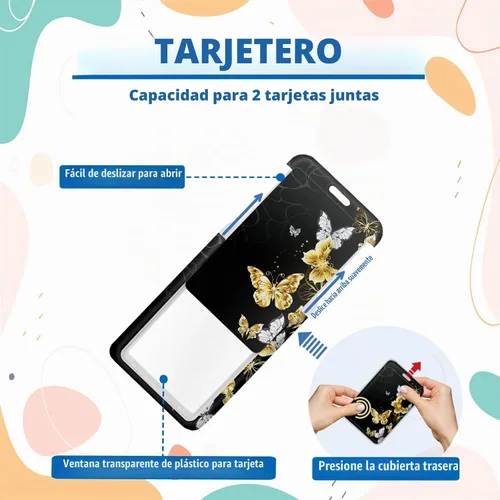 Vista 6 de Soporte para tarjetas de identificación con cordón, soporte retráctil para tarjetas de identificación, correa desmontable para el cuello con carrete