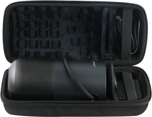 Vista 3 de co2CREA Estuche rígido para altavoz inalámbrico inteligente Bose, color Estuche triple negro
