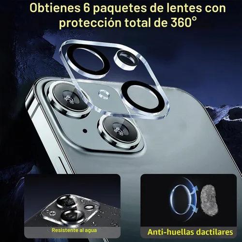 Vista 3 de Ferilinso Protector de lente de cámara para iPhone 14, iPhone 15, iPhone 14 Plus, iPhone 15 Plus, protector de lente para iPhone 13 13 Mini