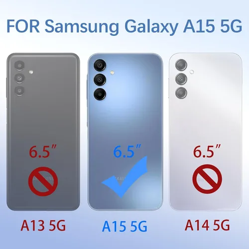 Vista 2 de Funda para Samsung Galaxy A15 0.18 oz, Gabb Phone 4 Pro para mujeres y niñas, con purpurina de cristal suave TPU transparente de lujo, bonita funda