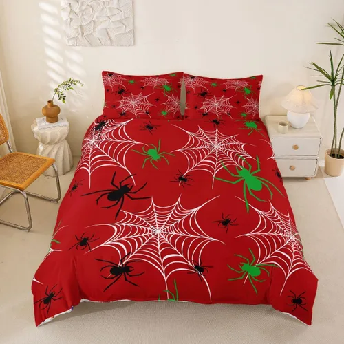 Vista 48 de Erosebridal Halloween Castle Pumpkin Duvet Cover Set Spooky Floral Cartoon Twin Bedding Sets for Girls Kids Boys Vintage Spooky Comforter Cover