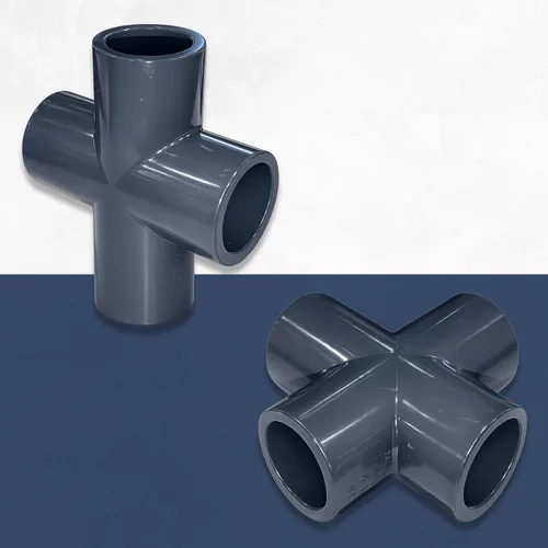Vista 4 de ERA, Schedule 80 PVC, Cross Fitting, Serie 820, Conexión de enchufe (1/2")