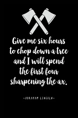 Vista 3 de Abraham Lincoln quote "Sharpening the ax" unframed poster or print