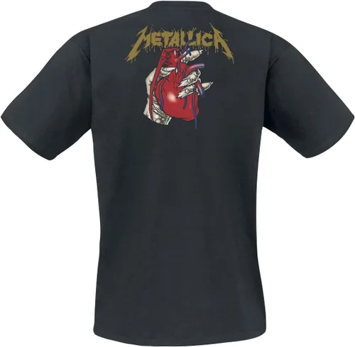 Vista 2 de Metallica Heart Explosive Black Camiseta Hombre