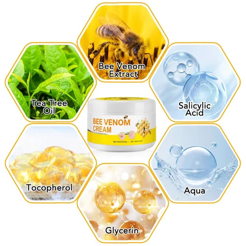 Vista 3 de ITSDAWN Bee Venom Cream, crema para la piel de veneno de abeja, crema hidratante hidratante para cara y todas las partes del cuerpo, 3.52 oz