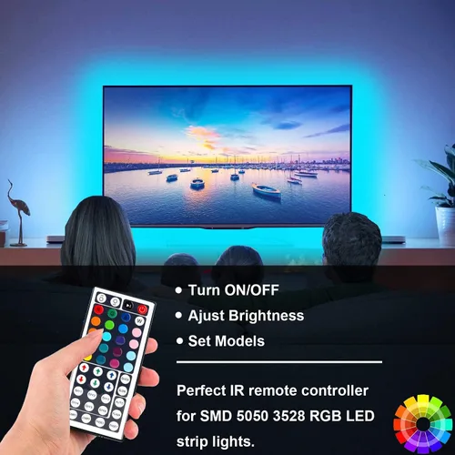 Vista 5 de SUPERNIGHT Tira de luz LED SMD5050 300LEDs de 16.4 pies con controlador Remort
