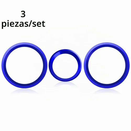 Vista 6 de Auovo Cubiertas de Anillo Exterior para Perilla de Control del Clima AC Accesorios para Subaru Crosstrek 2018-2022 2023 / Impreza 2017-2023 Azul