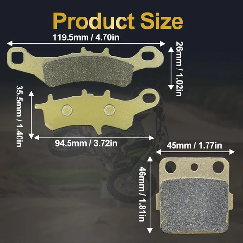 Vista 4 de Pastillas de freno delanteras y traseras, pieza de repuesto compatible con Kawasaki KX80 KX 80 1997-2000 KX85 KX 85 2001-2020 KX100 KX 100 1997-2020