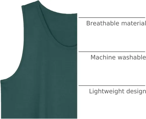 Vista 18 de Allsense Camiseta sin mangas para hombre – Camisa casual ligera