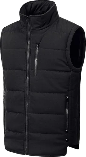 Vista 16 de Chrisuno Chaleco de esquí acolchado de invierno ligero para hombre, ropa de abrigo plegable Verde militar