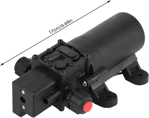Vista 6 de DC 24V 80W Bomba de diafragma, bomba de transferencia de agua Bomba de diafragma eléctrica con interruptor de presión automático