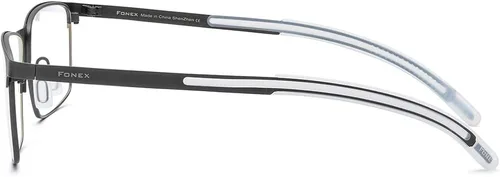 Vista 6 de FONEX Marco de lentes de titanio, marco de anteojos óptico de miopía cuadrado para hombre 8521