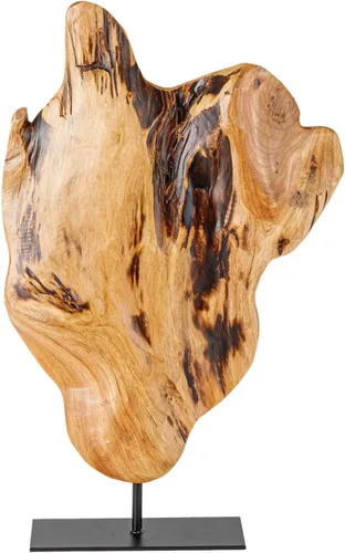 Vista 9 de Escultura irregular de madera de raíz tallada a mano, escultura abstracta de pie para decoración del hogar, estatua de mesa con borde natural