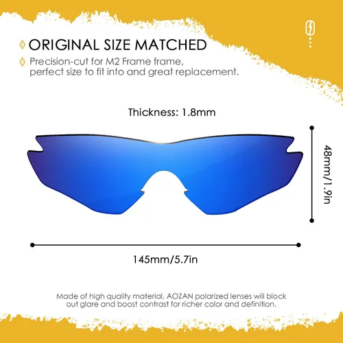 Vista 8 de Lentes de repuesto ANSI Z87.1 para gafas de sol Oakley M2 Frame OO9212