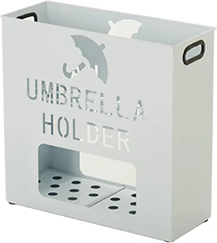 Vista 11 de Metal Square Umbrella Holder Umbrella/Cane/Walking Stick/Wrapping Paper Holder, Stand, Rack Organizer (Color : Bianco, Size : Small)