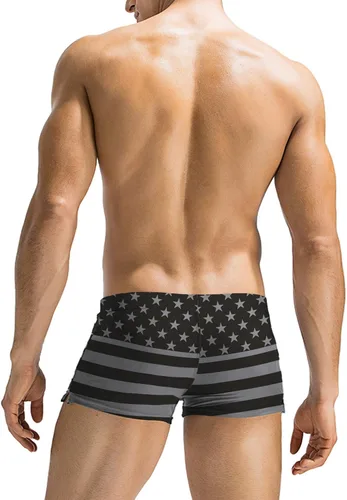 Vista 3 de COOFANDY - Traje de baño de secado rápido para hombre, con diseño de camuflaje y bolsillos