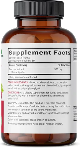 Vista 2 de Futurebiotics Raíz de remolacha extra fuerte, sin OMG, 120 tabletas vegetarianas