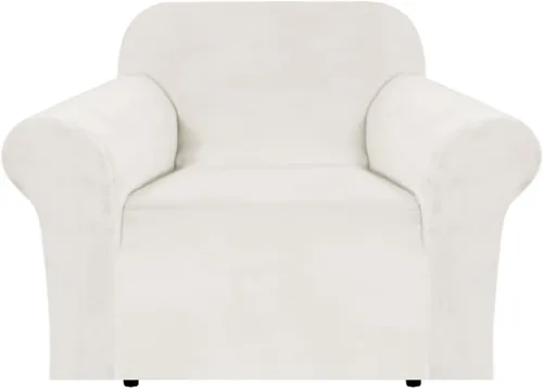 Vista 32 de H.VERSAILTEX Fundas de terciopelo elástico para sofá de dos plazas, fundas para sofá de 2 cojines para sala de estar, fundas deslizables con correas