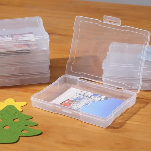 Vista 4 de novelinks Cajas transparentes de almacenamiento de fotos de 5 x 7 pulgadas – Estuches organizadores de fotos, organizador de fotos, cajas