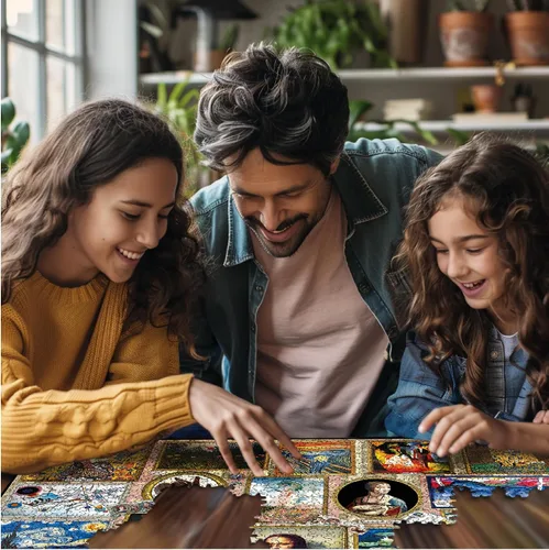 Vista 4 de White Mountain Rompecabezas de 1000 piezas famosas obras maestras de arte con piezas grandes para adultos y familia de 24 x 30 pulgadas, grandes