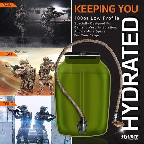 Vista 8 de Source Tactical Gear 3L Widepac Depósito de hidratación de bajo perfil