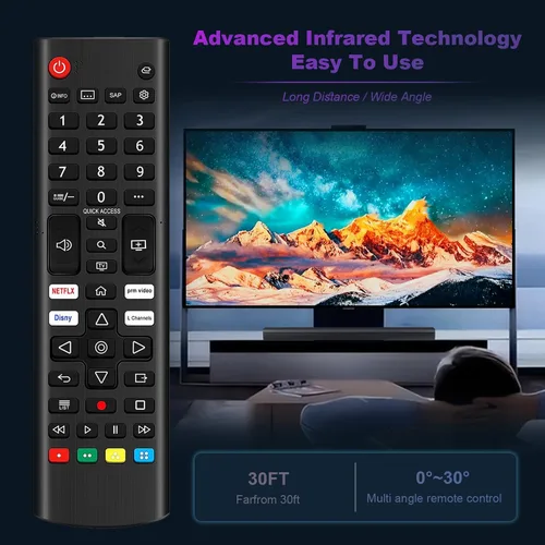 Vista 5 de AKB76040302 - Repuesto de control remoto compatible con LG Smart TV 55UQ7570PUJ 55UQ7070ZUE 86UQ7590PUD 27LQ625S 27LQ600S-WU 27LQ600SWU 27LQ615S