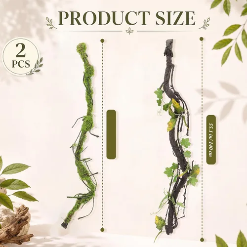 Vista 5 de Janinka 55in Large Bendable Artificial Tree Branches with 43in Moss Vine