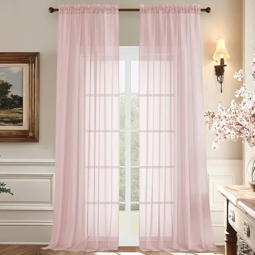Vista 168 de Aiyufeng 2 paneles de cenefa transparente negra de 14 pulgadas de largo, cortinas cortas negras transparentes para dormitorio, cortinas de cocina